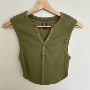 Urban Outfitters BDG Olive Green Cropped Tank Size S